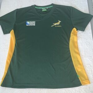 Rugby Originals Polo Shirt Men's XXL Green World Cup 2011 New Zealand SA Rugby